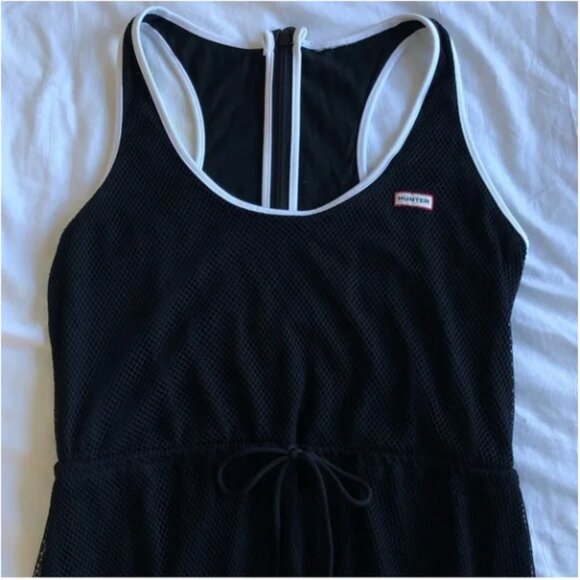 𝅺HUNTER Mesh Midi Dress With Drawstring Waist L/XL - Picture 2 of 7